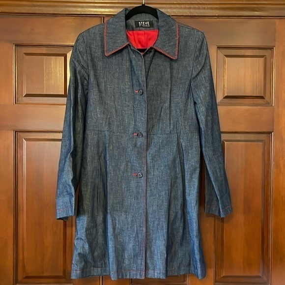 STEVE BY SEARLE Jackets & Blazers - VINTAGE Y2K 1990s STEVIE BY SEARLE DENIM LONG LACKET SIZE 4